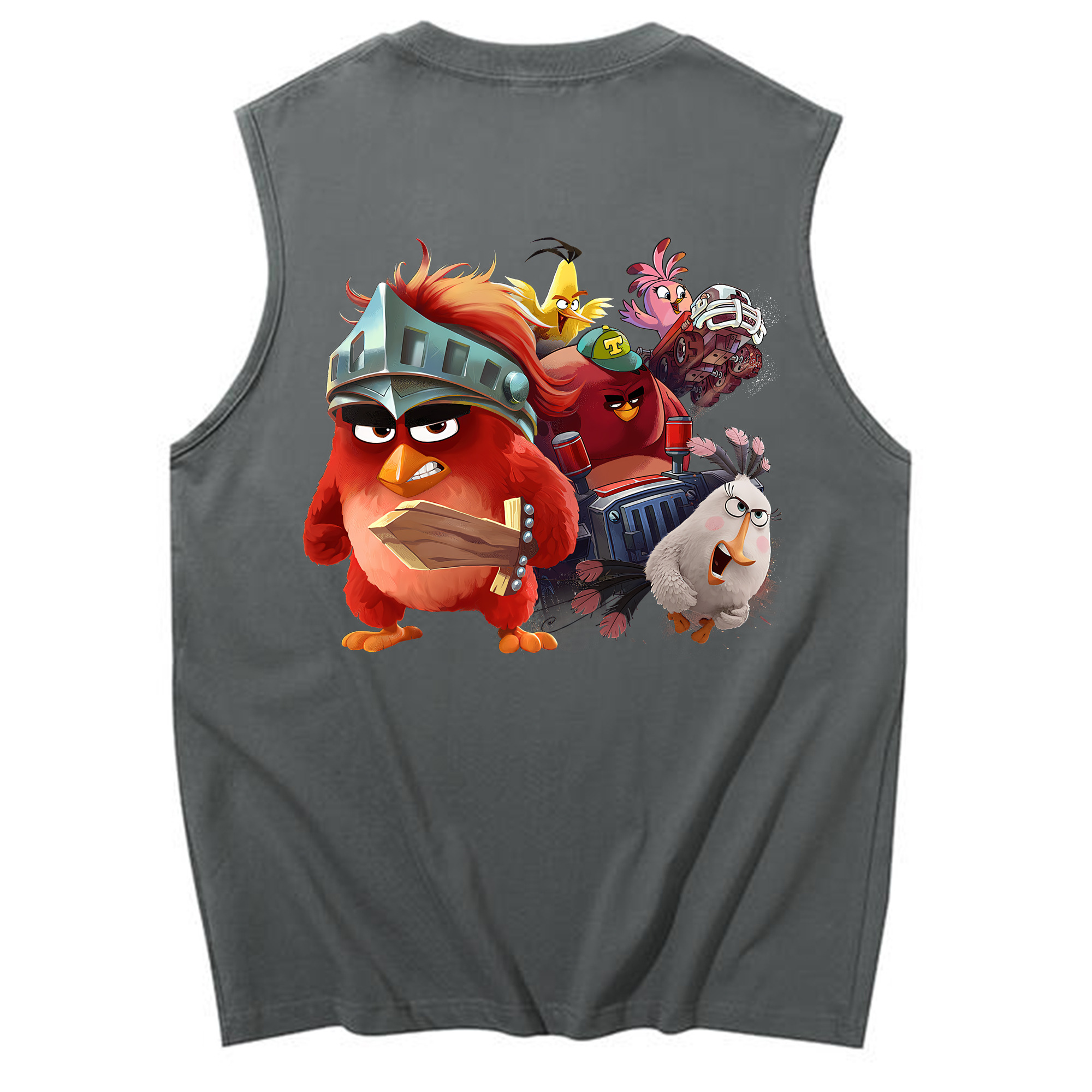 （画像用） Angry Birds アングリーバード コットン100％タンクトップ（背面プリント）